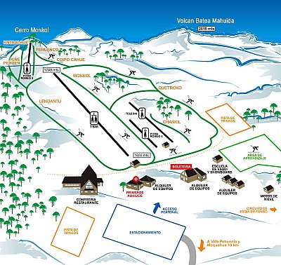 Ski resort Batea Mahuida: схема склонов