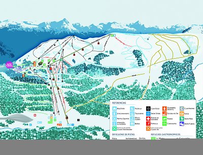 Ski resort Cerro Bayo: схема склонов