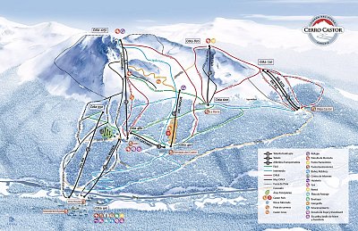 Ski resort Cerro Castor: схема склонов