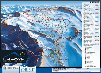 Ski resort La Hoya: схема склонов