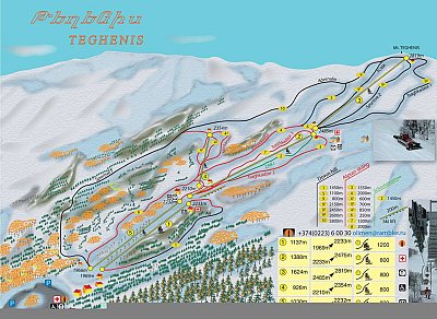 Ski resort Tsaghkadzor: схема склонов