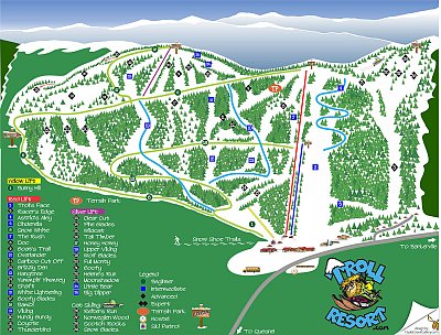 Troll Mountain: схема склонов