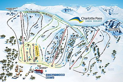 Ski resort Charlotte Pass: схема склонов