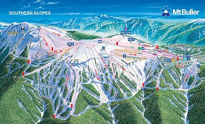 Ski resort Mt. Buller: схема склонов