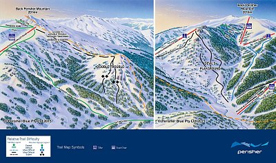 Ski resort Perisher: схема склонов