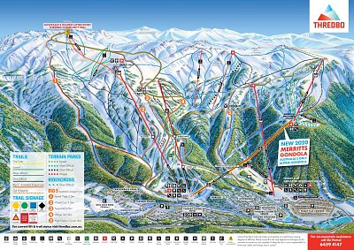 Ski resort Thredbo: схема склонов