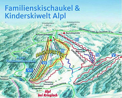Ski resort Alpl – Krieglach: схема склонов