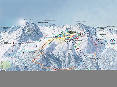 Гаргелен: схема склонов