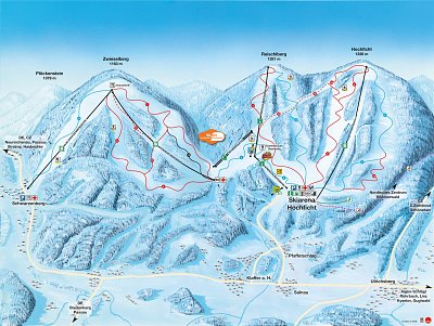 Ski resort Hochficht: схема склонов