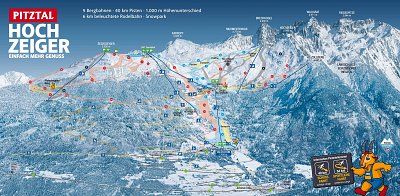 Ski resort Hochzeiger – Jerzens: схема склонов