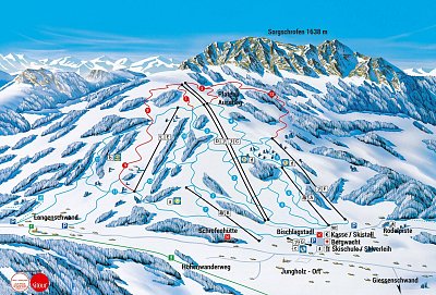 Ski resort Jungholz: схема склонов