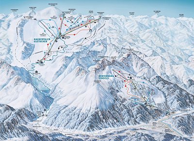 Ski resort Kaunertal Glacier (Kaunertaler Gletscher): схема склонов