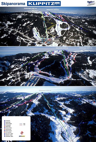 Ski resort Klippitztörl: схема склонов
