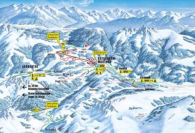 Ski resort Kötschach-Mauthen – Vorhegg: схема склонов