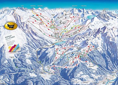 Ski resort Kühtai: схема склонов