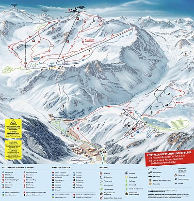 Ski resort Rifflsee: схема склонов