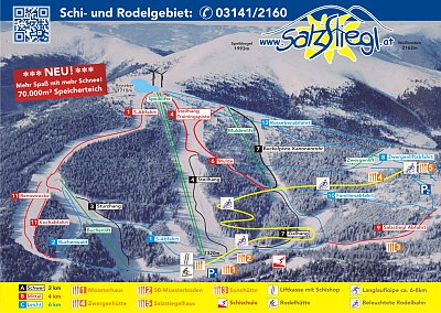 Горнолыжный курорт Salzstiegl - Hirschegg: схема склонов