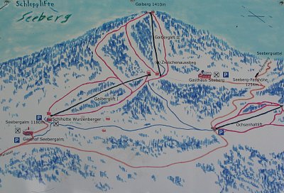 Горнолыжный курорт Seewiesen/Seeberg: схема склонов
