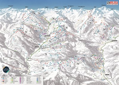 Saalbach Hinterglemm Leogang Fieberbrunn (Skicircus): схема склонов