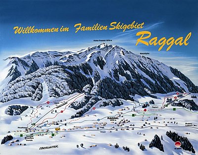 Горнолыжный курорт Skilifte Raggal: схема склонов