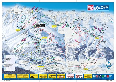 Ski resort Sölden: схема склонов