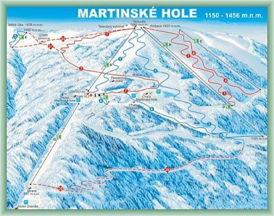 Martinske Hole: схема склонов