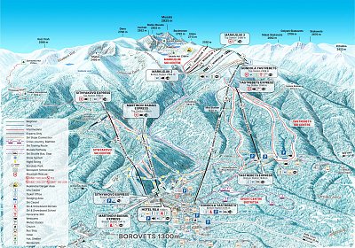 Borovets: схема склонов