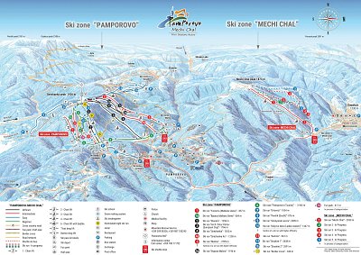 Ski resort Pamporovo: схема склонов