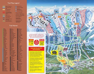 Kicking Horse: схема склонов