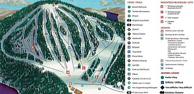 Ski resort Belle Neige: схема склонов