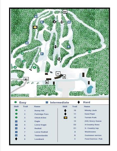 Ski resort Ben Eoin: схема склонов