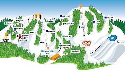 Ski resort Boler Mountain – London: схема склонов