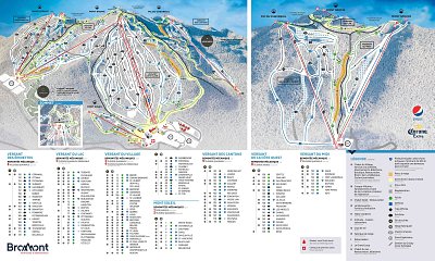 Ski resort Bromont: схема склонов