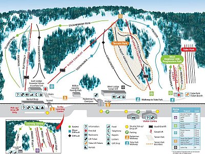 Ski resort Glen Eden: схема склонов