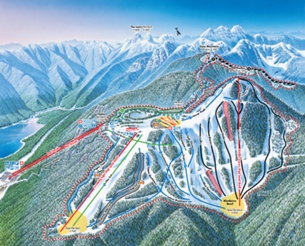 Горнолыжный курорт Grouse Mountain: схема склонов