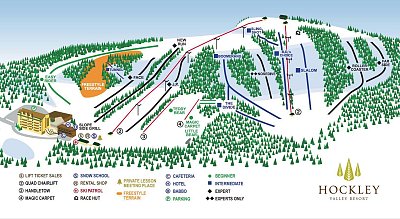 Ski resort Hockley Valley: схема склонов