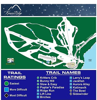 Ski resort Kinosoo Ridge: схема склонов