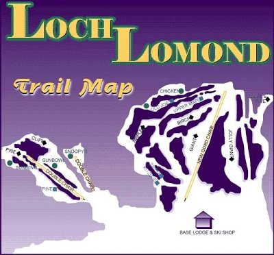 Горнолыжный курорт Loch Lomond: схема склонов