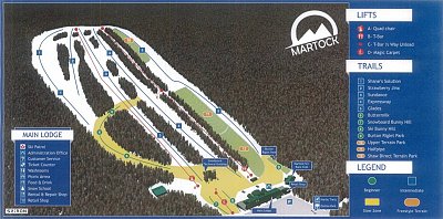Ski resort Martock: схема склонов