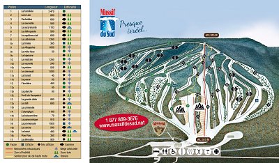 Горнолыжный курорт Massif du Sud: схема склонов