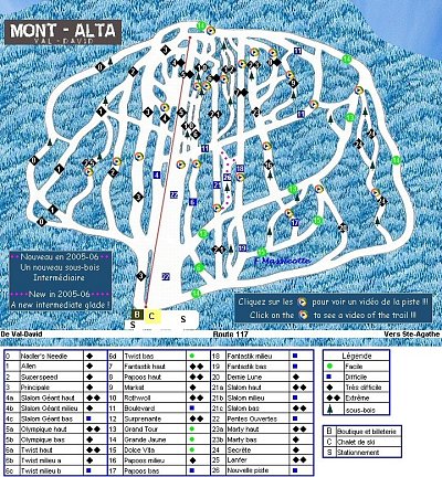 Горнолыжный курорт Mont Alta: схема склонов