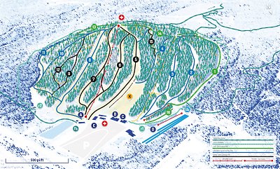 Ski resort Mont Farlagne: схема склонов
