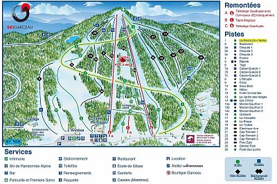 Ski resort Garceau – Saint-Donat: схема склонов