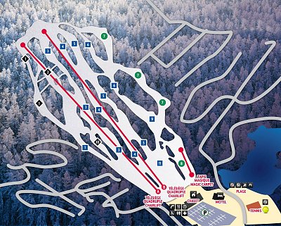 Ski resort Mont Habitant: схема склонов