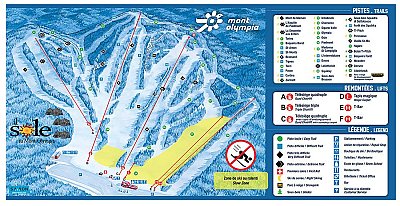 Ski resort Sommet Olympia: схема склонов