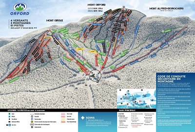 Горнолыжный курорт Mont Orford: схема склонов