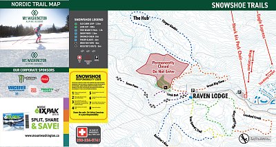 Горнолыжный курорт Mt. Washington: схема склонов