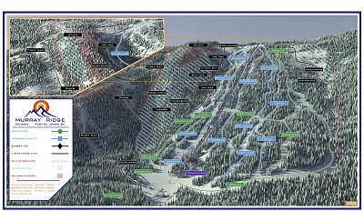 Горнолыжный курорт Murray Ridge: схема склонов