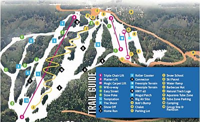 Горнолыжный курорт Nitehawk Ski Area: схема склонов