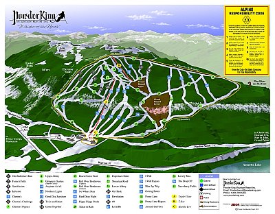 Горнолыжный курорт Powder King: схема склонов